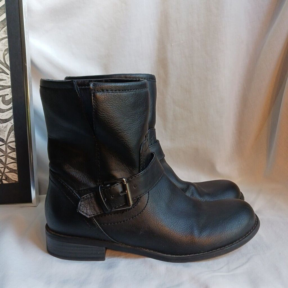 Old Navy Black Motorcycle Boots Size 8